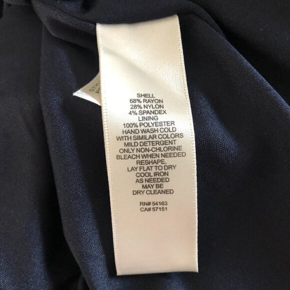 Eliza J Navy Shift Dress with Puff Sleeve Sz 4 - Picture 6 of 6